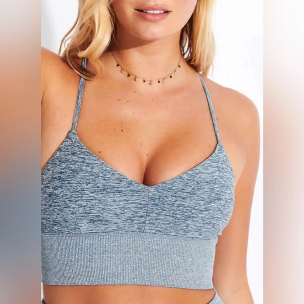 Alo Lavish Bra Soft Blue Haze Heather